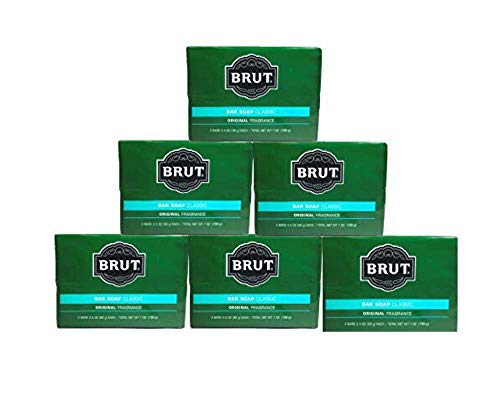 Brut Bar Soap Classic, Original Fragrance, 3.5 Ounce, 2 Count (Pack of 6)