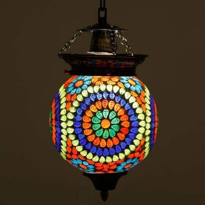 Royal Fancy Handcrafted Leaf Shaped Crystals Decorated Colourful Glass Hanging Light Pendants Ceiling Lamp