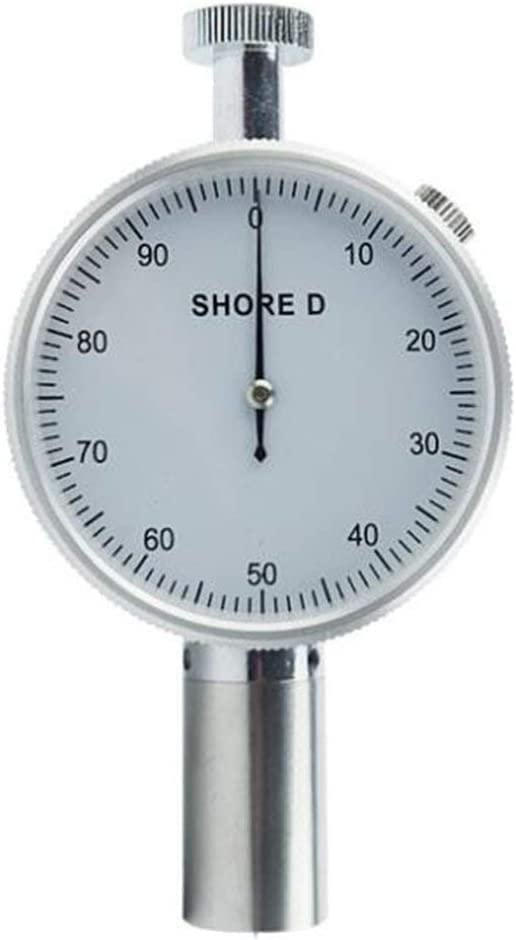Shore Hardness Tester Durometer Shore D Type Hardness Testing Instrument with Dial Value 0 to 100HD for Hard Rubber Hard Resin Acrylic Glass Cushiony Plastic Cement Printing Plates Fiber,Etc