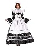 Gothic Lockable Black PVC Long Independent Apron Prissy Sissy Dress Girl Role Play Dress,Black,5XL