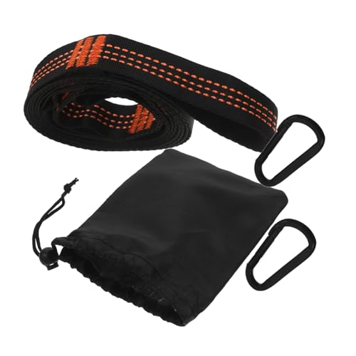 BESPORTBLE 1 Juego Correas de Hamaca Kit de suspensión Correas de Columpio Cuerda para Columpio de arbol Columpio de árbol Colgando Correas Cuerda de Hamaca Correas de arbol poliéster Orange