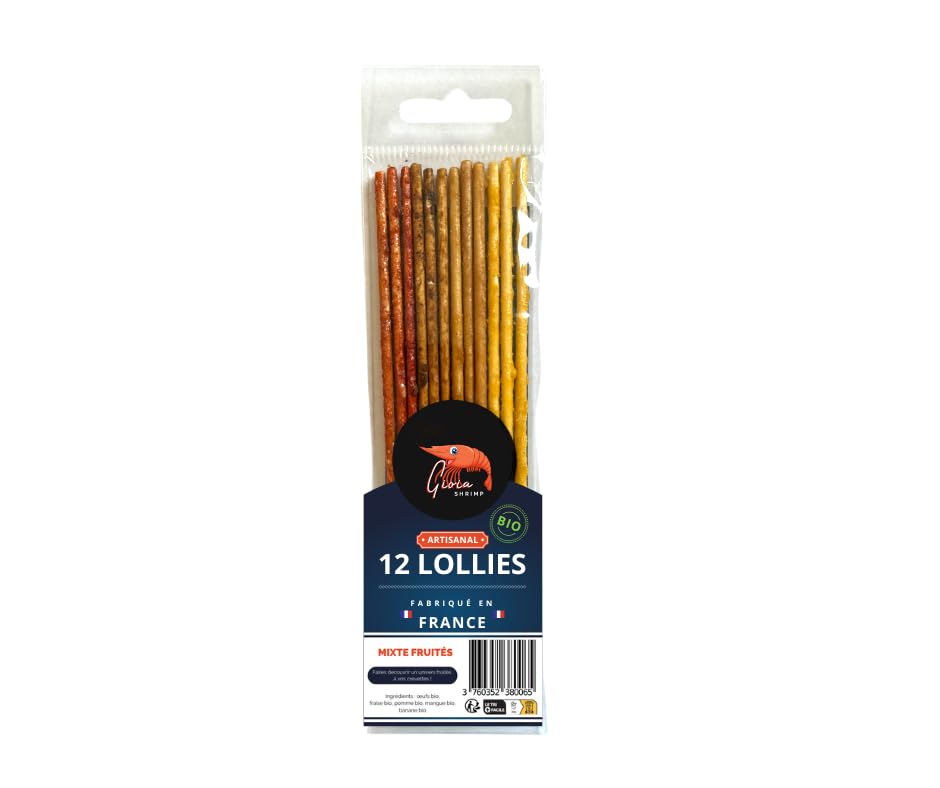 Lote de 12 Lollies mixtas afrutadas para camarones de acuario