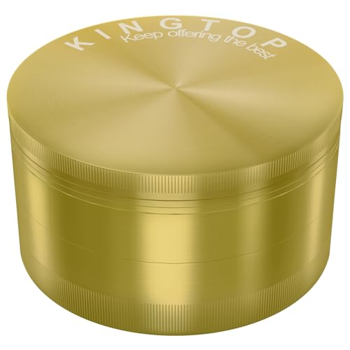 KINGTOP Grinder, Large 3' Spice Grinder (Golden)