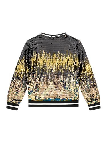GUESS Girls' Long Sleeve Sequins Active Top2
