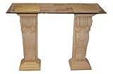 Farbe: Beige Antikes Wohndesign TV Regal TV Rack TV Schrank Kassentisch Verkaufstresen Säulenregal Steinmöbel Griechische Möbel Höhe: 85cm Beige