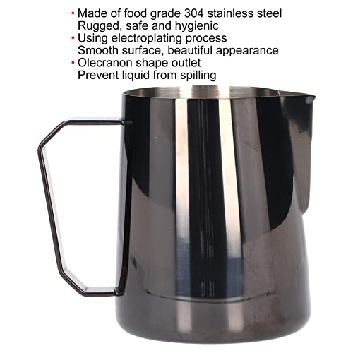 Jarra de café de 600 ml en acero inoxidable para espumar leche en casa 4
