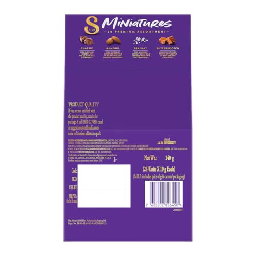 Image of Cadbury Dairy Milk Silk Miniatures Premium Assorted Chocolate Gift pack, 240 g