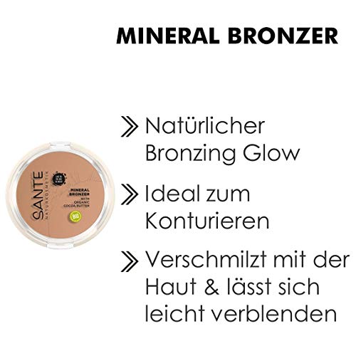 SANTE Naturkosmetik Mineral Bronzer, Contouring & Bronzer Powder, Light-reflecting Pigments for the Perfect Glow, with Valuable Organic Extracts, Natural, Vegan, 9 g - Image 5