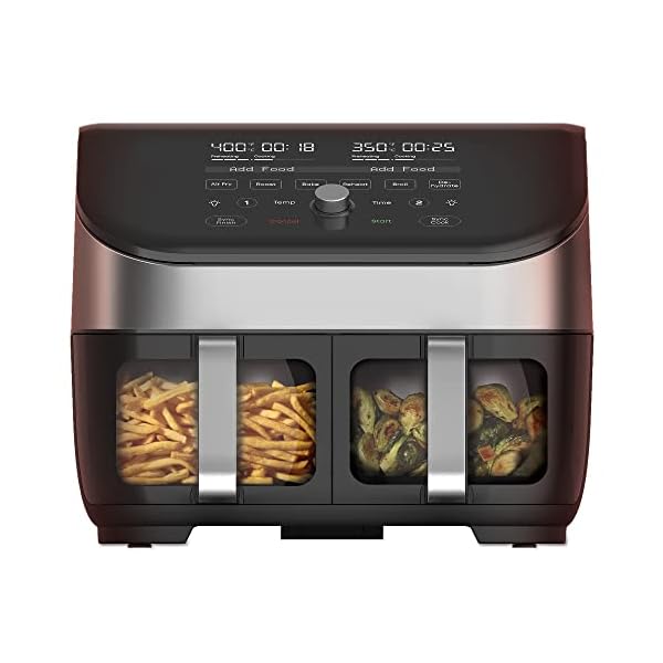 Instant Pot Vortex 8 Litre ClearCook Digital Air Fryer Touch Control Panel 360° EvenCrisp Technology Uses 95 % less Oil 6-in-1 Appliance: Air Fry Roast Broil Bake Reheat and Dehydrate 1700 Watts