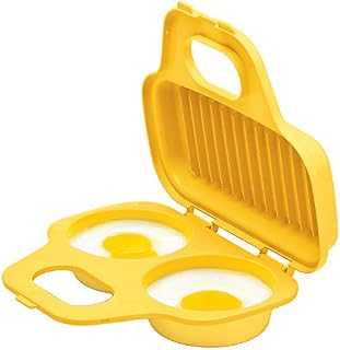 Prep Solutions by Progressive Microwave Egg Poacher, Yellow PS-71Y Easy-To-Use, Low-Calorie Breakfasts, Lunches