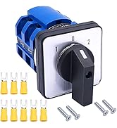 Taiss Universal nockenschalter, drehschalter 3 positionen, 63A 690V 3 Position 8 Klemmen Wechsels...