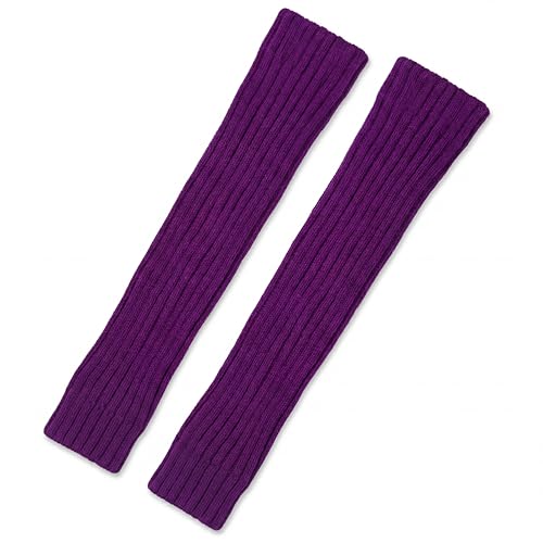 Image of Women's Cable Knit Leg Warmers - Ribbed Knee High Boot Socks for Winter, Layering & Dance Warmups