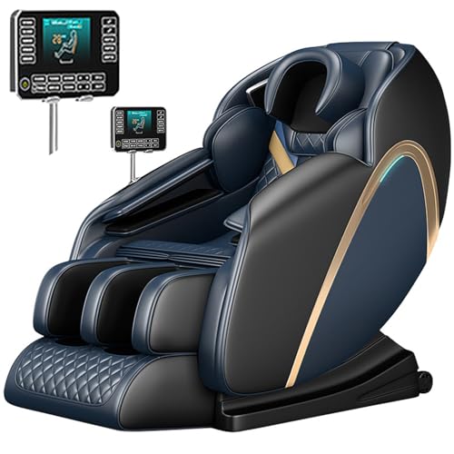 Sillón De Masaje 4D,con Pantalla LED Rodillos Dobles para Pies Programa Enfocado En El Cuello Control Remoto Ergonómico con Control De Voz(Noir)