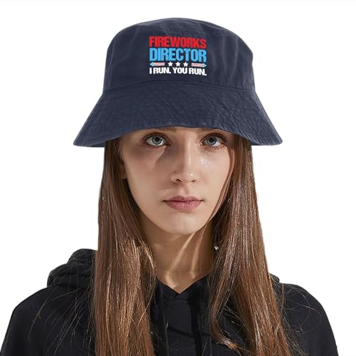 Image of Fireworks Director I Run You Run hat Womans hat Chestnut red Mens Hats and caps Gifts Running Caps July 4th