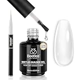 Beetles Aufbaugel für Gelnägel,15ml Gel Nägel Geringe Hitze klares 7 in 1 Builder Verstärker Gel mit Abnehmbarer Liner Nagelpinsel für Strukturgel und Nailart-Design Geschenk für Frauen