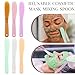 Qianyu 6Pcs Large Makeup Scoops Spatulas Plastic Cosmetic Spatula Face Mask Spoon Stick Applicator Beauty Spa Facial Skin Care Tools for DIY Cream Lotions Moisturizers Mixing and Sampling