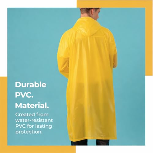 Image of Lifelong Waterproof Unisex Rain Coat Hooded Full Sleeves Outdoor Men, Women, Boys & Girls Rainwear Poncho Raincoat for Camping, Hiking & Travelling (1Pc)