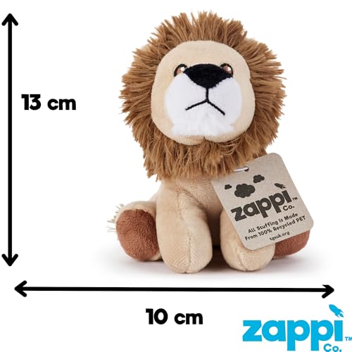 Zappi Co Kinder Kuschelweiches Plüschtier - Perfekte kuschelige Spielgefährten für Kinder Geburtstage und besondere Anlässe(12-15cm) (Löwe)