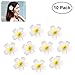 Produktbild Coollooda 10 Stück Hawaiianische Haarspange Kunstschaum Frangipani Blume Fake Plumeria Für Hochzeit Weihnachten Party Haarnadel Deko 4cm