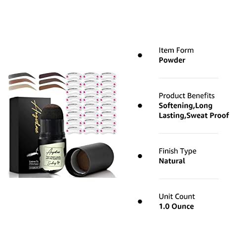 Eyebrow Stamp Stencil Kit, Eyebrow Stencils with 24 Pc, Eyebrow Brown Definer, Brow Stencils and Shaping Kit Reusable (Medium Brown)… - Thumbnail 7