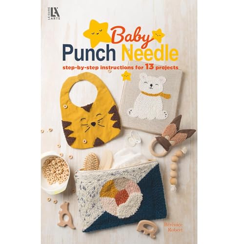 Image of LEISURE ARTS Crafts Baby Punch Needle Book, Punch Needle Adults Beginner, Patterns, Embroidery Patterns, Book for Beginners