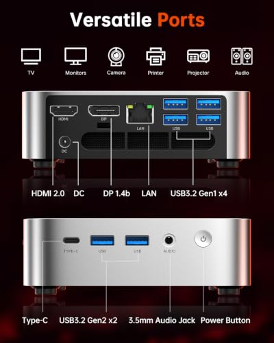 Image of ACEMAGICIAN M1 Mini PC AMD Ryzen 7 7730U 16GB LPDDR4X 1TB PCIe SSD Mini Computers (8C /16T, up to 4.5GHz), Windows 11 Pro Radeon 4K Triple Display Desktop Computers 3.2Type-C /LAN 2.5G /BT5.2 /WiFi6