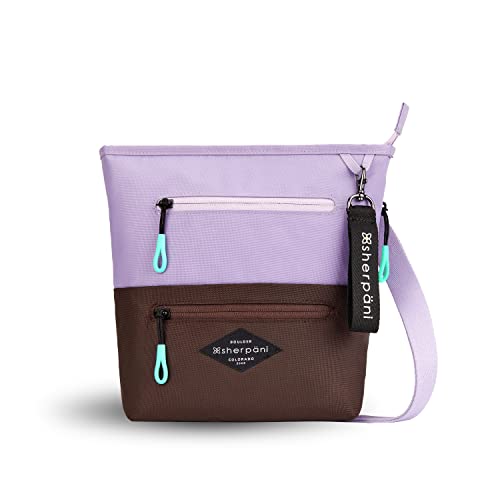 Image of Sherpani Sadie, Nylon Crossbody Bag, Lightweight Shoulder Bag, Cross Body Purse, Crossbody Bags for Women, Travel Bag, RFID Protection WITHOUT Coin Purse (Lavender)