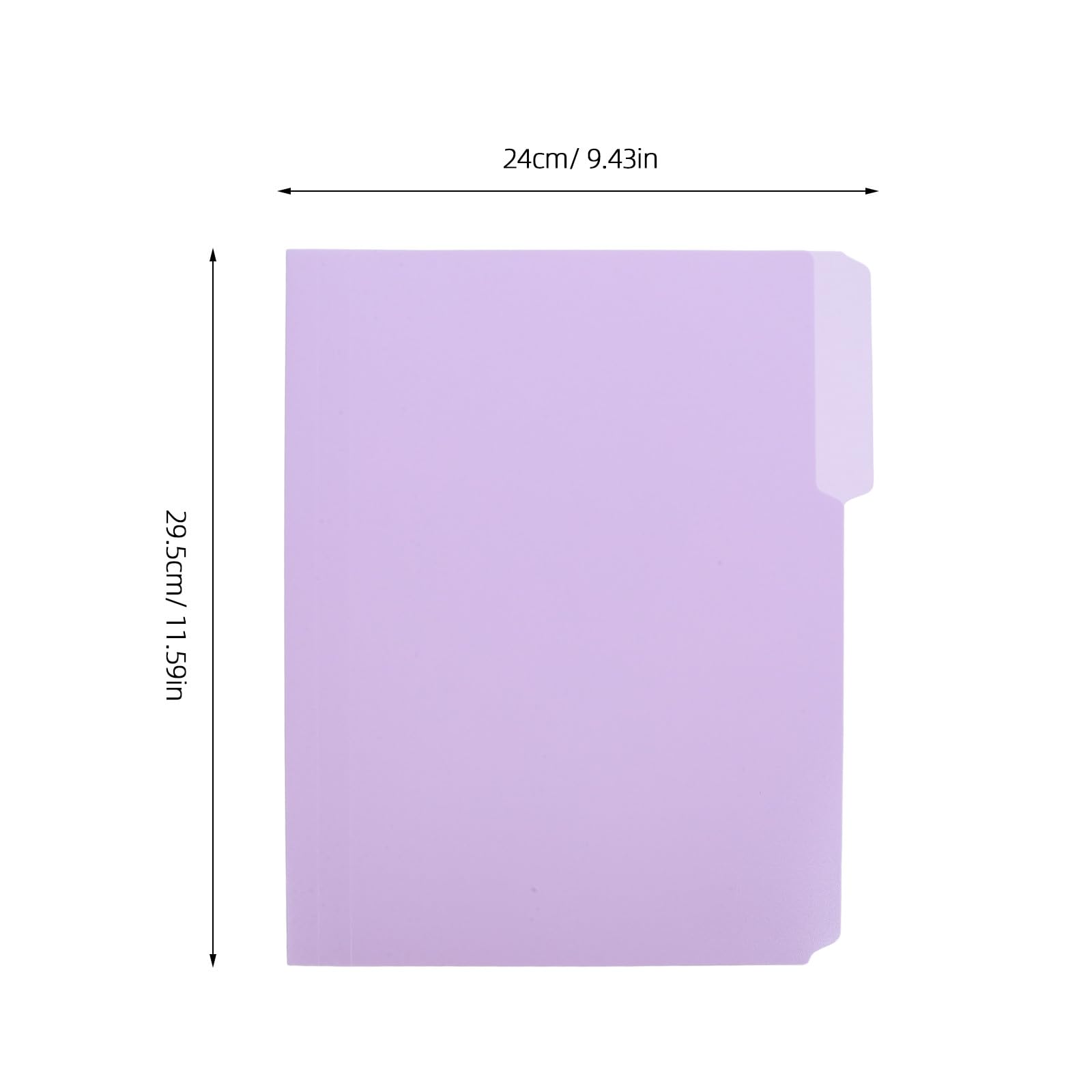 Lot de 36 chemises de classement en papier manille : chemises de classement de couleurs assorties, format A4, prédécoupées en 1/3, pour documents de bureau et commerciaux.