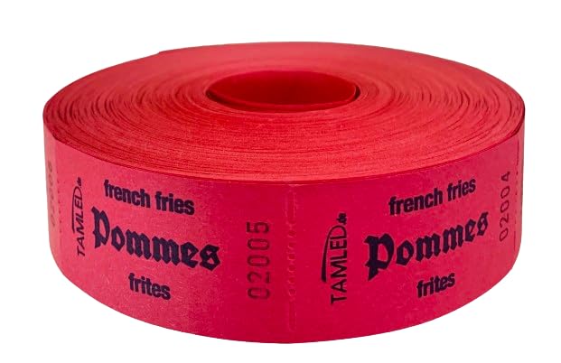 Tickets à frites rouge pour éviter l'attente et sécuriser la caisse des événements