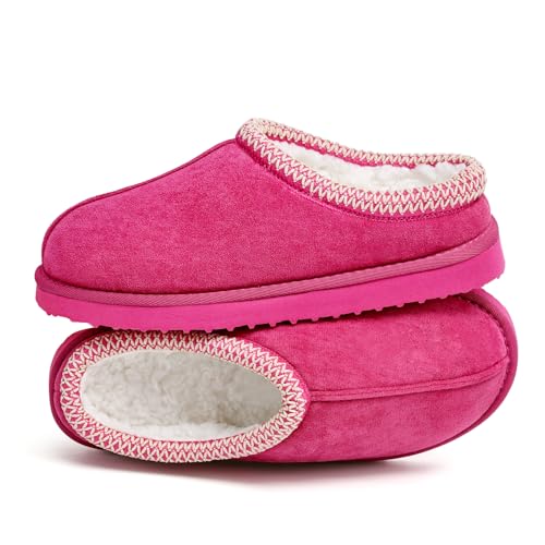 Image of Women's Slippers Fuzzy Cozy Short Ankle Shoes Indoor and Outdoor Mules Furry Warm House Slippers for Woman Cute Fluffy Clogs
