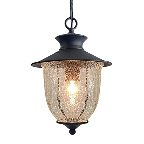 Lustre extérieur IP65 en fer et verre QHQQXN pour balcon et cour