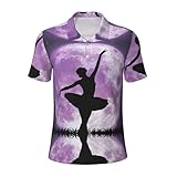 Migpkd Ballerina Dance Men is - Polo de golf de manga corta para hombre, con absorción de humedad, estampado casual, cuello, Negro, M