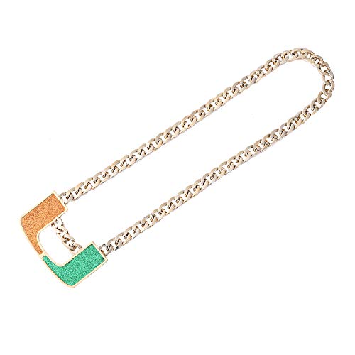 World One ABC Gold Plated Men Jewelry Necklace Miami Turnover Chain, Fans Gift2
