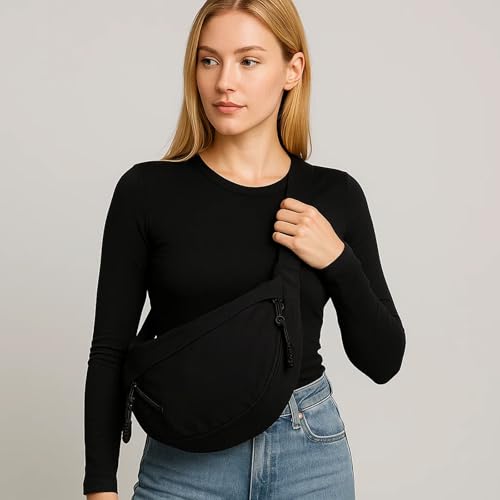 Shoulder Bags for Women, Crescent Crossbody Bag Slouchy Tote Handbags Multi-Pocket Hobo Sling Purse for Travel Work Shopping