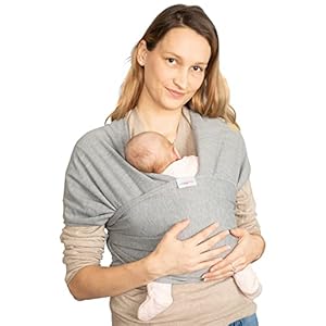 Baby Sling | Baby Wrap Carrier | Newborn to 35 lbs Infant with 3 Carrying Positions | 95% Polyester 5% Spandex – Dark Grey