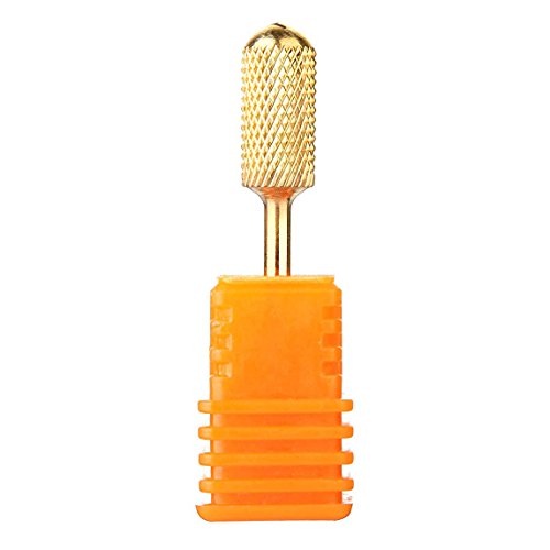 NYKKOLA Pro Electric Gold Carbide Nail Drill File Broach Bit Replacement Size 3/32