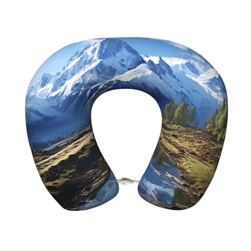 Almohada de espuma viscoelástica para viaje U miniatura 1