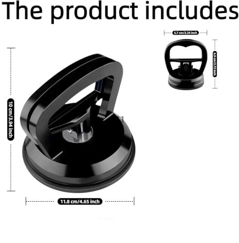 Image of Heavy Duty Suction Cup Puller Tool - Automotive Body Panels, Glass, Tiles & Mirrors - Strong Vacuum Grip for Smooth Surfaces, DIY Dent & Panel Removal (Combo-A1)