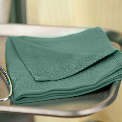 Dukal Operating Room Towels 17" X 26". Pack Of 4 Or Towels For Medical Facilities. Pre-Washed, 100% Cotton. Sterile, Absorbent Towels. Latex-Free. Green Color. #TOP7