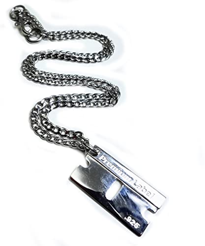 Premium Label - Bad Habits - Luxury Razor Blade Silver Charm .925 Plata Punk, Gothic, Streetwear, Dog Tag, Curb Grunge Chain - Made in JAPAN2