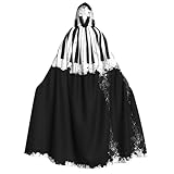 Capa con capucha de piano para adultos, disfraz de cosplay, capa temática de mago, perfecta para Halloween, Pascua y fiestas de carnaval