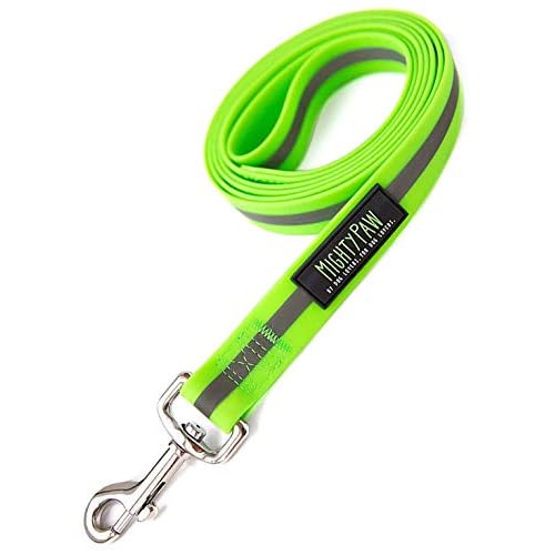Mighty Paw Waterproof Dog Leash - Smell-Proof Pet Lead Against Dog Foot Smell - Ideal Nylon Reflective Leash for Swimming - Camping - Hiking - Reflect