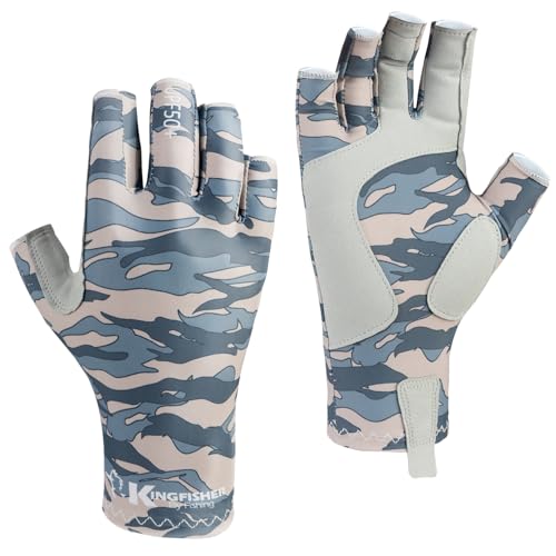 Kingfisher Fly Fishing Sun Glove Tan Camo L/XL