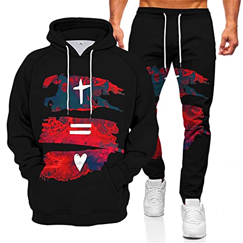 Ensemble Harajuku homme sweat et pantalon au design rétro avec imprimé 3D unique