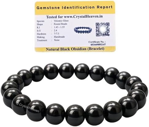 Crystal Heaven Certified Crystal Bracelet for Women Men with Healing Crystal and Reiki Stone - Original Authentic Elastic Beaded Bracelet for Money, Success & Positive Energy