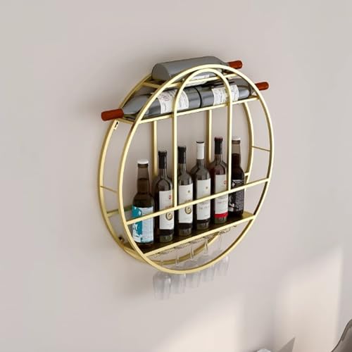 Étagère à vin murale avec support verres : optimisez vos petits espaces - 4