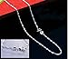 Sterling Silver Necklace Chain, Fine Twist Link, 30" long, lobster clasp, very thin & elegant