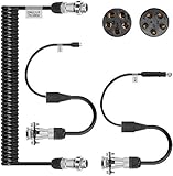 DALLUX 4 PIN Female to RCA Female Cable,M12 4PIN Shockproof Waterproof to RCA Video +DC Connector Adapter Wire with RCA Adapter Male to Male and Power Cable,RCA to 4 -PIN Monitor/Camera Adapter