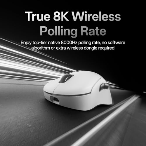 Image of Rapoo VT3 MAX Gen-2 Wireless Gaming Mouse, True 8K Wireless Polling Rate, 53g Lightweight, Up to 750 Hr Battery, Nordic nRF54L15 MCU, 120-Million Optical Switch, 10 Programmable Buttons, Macro Enabled