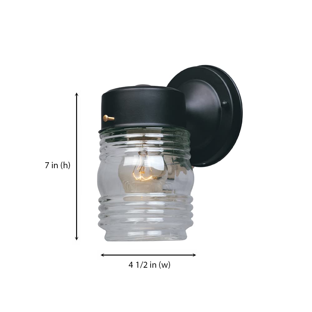 DESIGNERS FOUNTAIN Jelly Jar Outdoor Light Fixture, 7 Inch